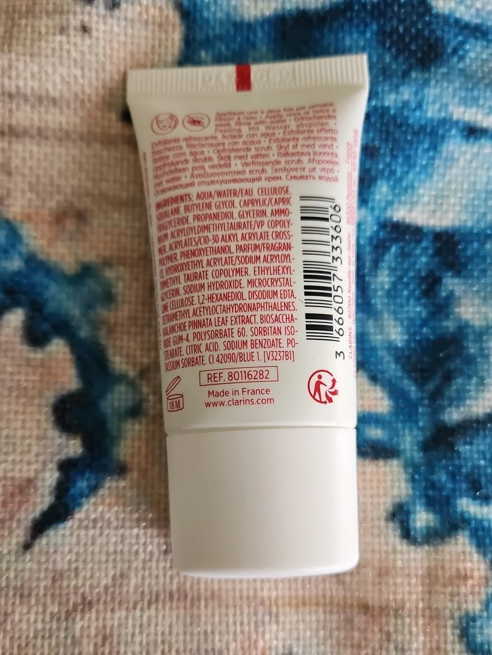 Clarins Skincare With Tweed Cosmetic Bag
